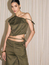 AiiRZ Tie Detail Pin Stripe Tailored Set